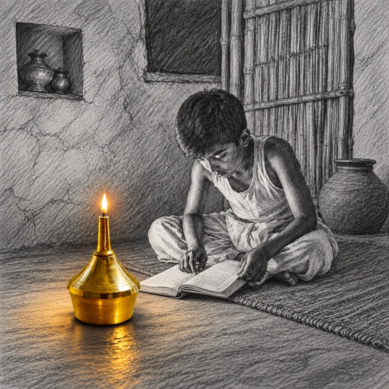 কুপি বাতি- পিতল