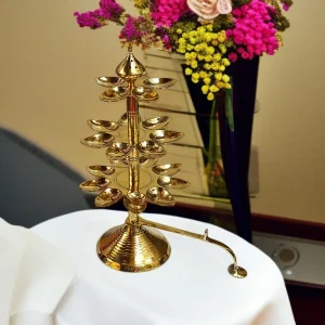 একুশ প্রদীপ- পিতলের তৈরী