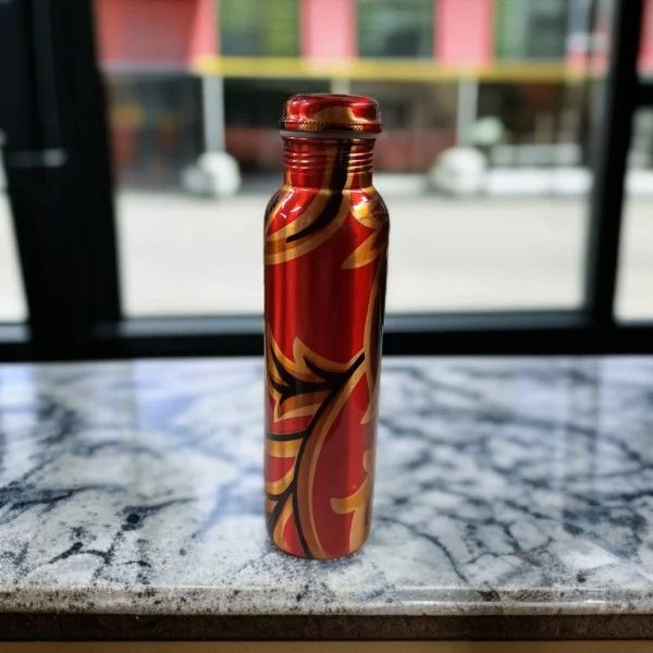 Pure Copper Water Bottle for Health and Wellness – Handmade Ayurvedic Design